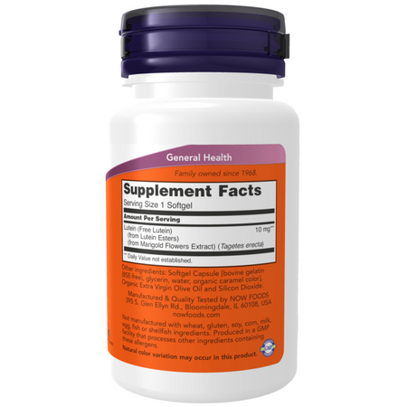 Now Foods Lutein 10 mg 120 kapslí