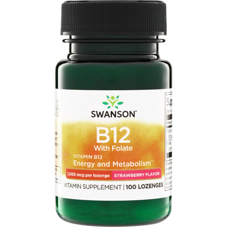 Swanson Vitamín B12 a Kyselina Listová 100 cucací tablety