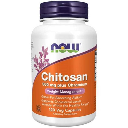 Now Foods Chitosan 500 mg plus Chromium 120 kapslí