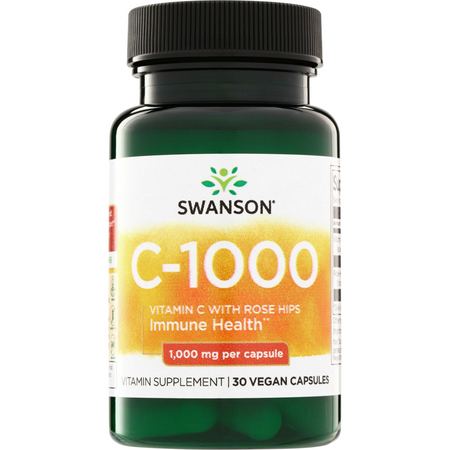Swanson Vitamín C 1000 mg s Šípkem 30 veg kapslí