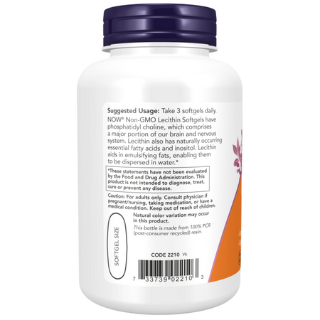 Now Foods Lecitin Sojový bez GMO 1200 mg 400 kapslí