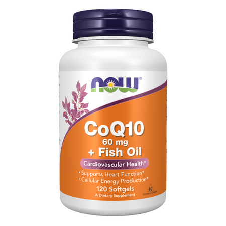 Now Foods Koenzym Q10 60 mg Fish Oil 120 kapsle