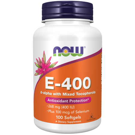 Now Foods Vitamin E-400 s Směsem tokoferolů 100 kapslí