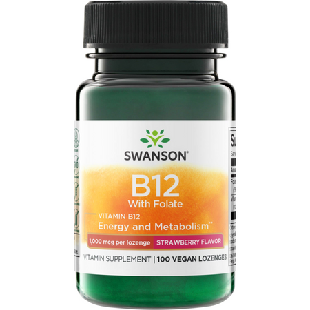 Swanson Vitamín B12 a Kyselina Listová 100 cucací tablety