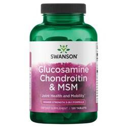 Swanson Glukosamin, Chondroitin a MSM Higher Strength 120 tablet