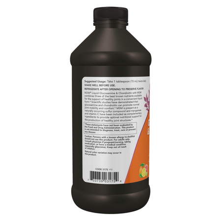 Now Foods Glukosamin, Chondroitin a MSM Liquid 473 ml