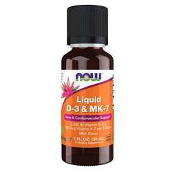 Now Foods Vitamin D3 2500 iu + K2 100 mcg 30 ml kapky