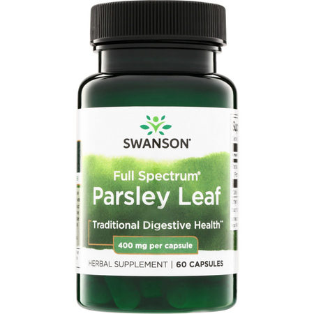 Swanson List Petržele (Parsley Leaf) 400 mg 60 kapslí