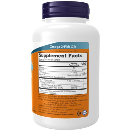 Now Foods Ultra Omega 3-D 180 kapslí