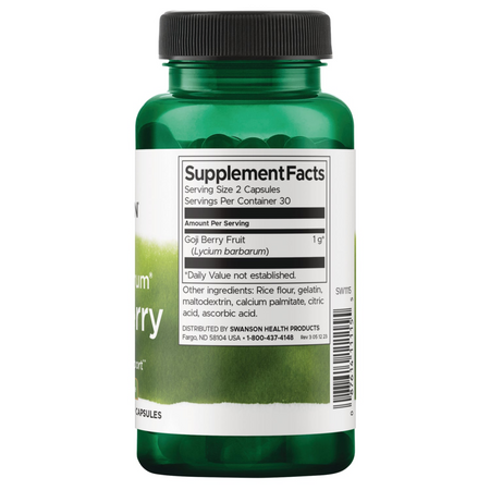 Swanson Godži (Wolfberry) 500 mg 60 kapslí
