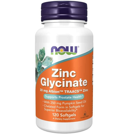 Now Foods Zinc Glycinate 30 mg 120 kapsúl