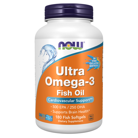 Now Foods Ultra Omega-3 Fish Gelatin) 180 kapslí