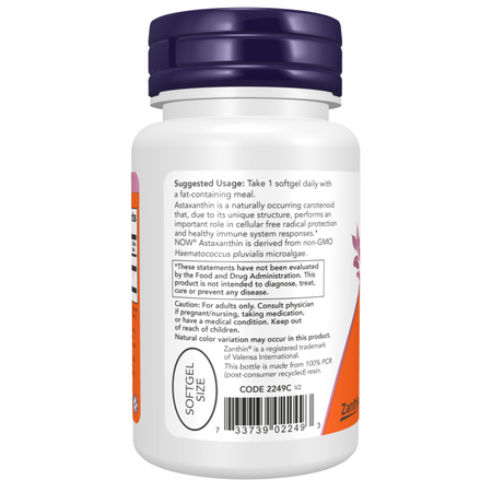 Now Foods Astaxanthin Extra Strength 10 mg 30 kapslí