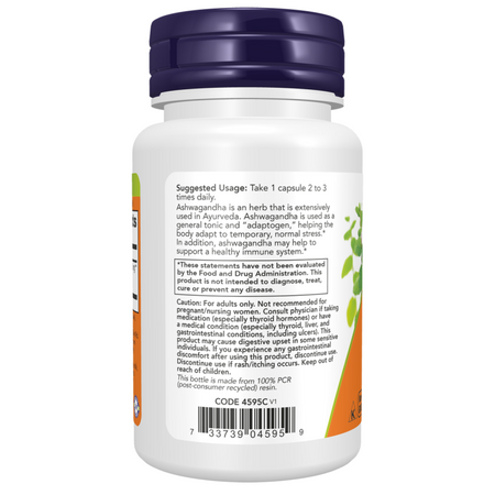 Now Foods Ashwagandha 450 mg 180 kapslí