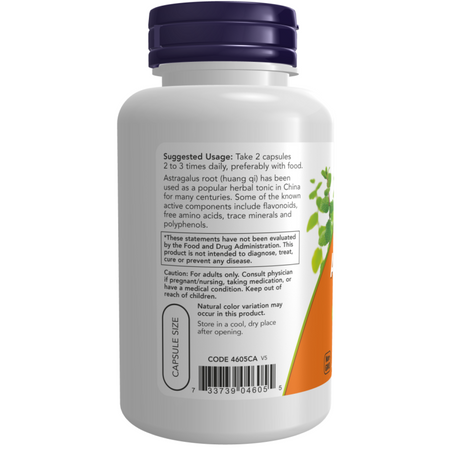 Now Foods Astragalus 500 mg 100 kapslí