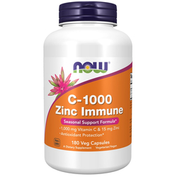 Now Foods C-1000 Zinc Immune 180 kapslí
