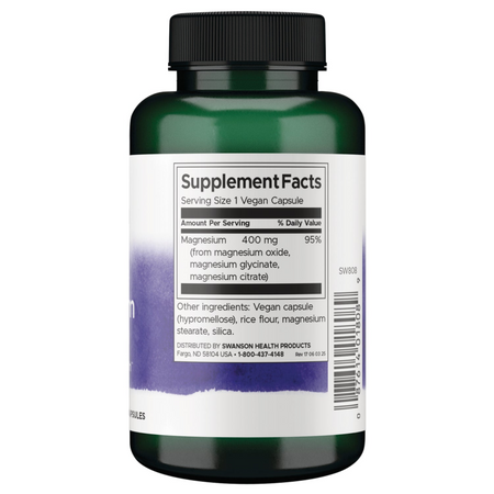 Swanson Triple Magnesium Complex 400 mg 100 kapslí