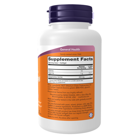 Now Foods Fosfatidylserin 300 mg Extra Strength 50 kapslí