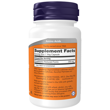 Now Foods Glutathione 250 mg 120 veg kapslí