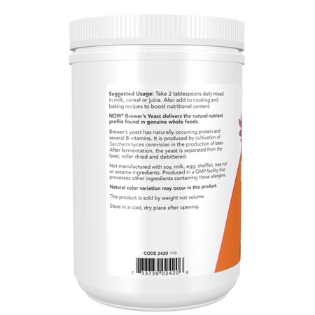 Now Foods Pivovarské Droždí (Brewer's Yeast) Pudr 454 g