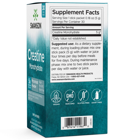 Swanson Creatine Monohydrate 5 g 30 sáčky