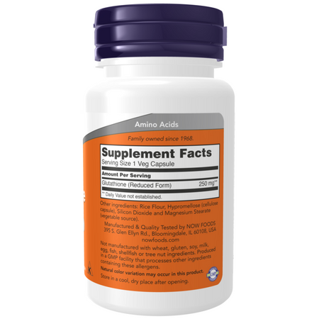 Now Foods Glutathione 250 mg 60 veg kapslí