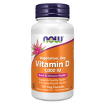 Now Foods Vitamin D 1000 IU Dry 120 veg kapslí