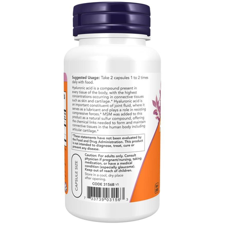 Now Foods Hyaluronic Acid 50 mg 120 kapslí
