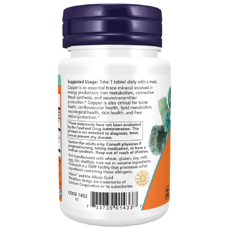 Now Foods Copper Glycinate 120 tablet
