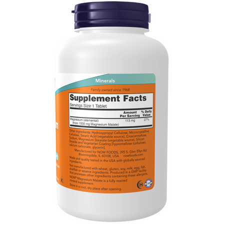 Now Foods Magnesium Malate 1000 mg 180 tablet