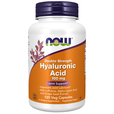 Now Foods Hyaluronic Acid 100 mg Double Strength 120 kapslí