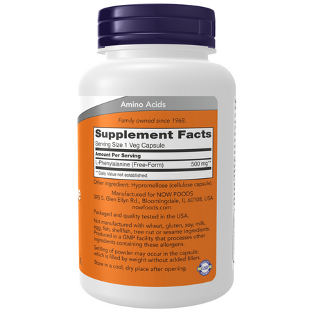 Now Foods L-Phenylalanine 500 mg 120 veg kapslí