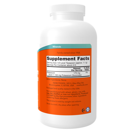 Now Foods Potassium Gluconate Pudr 454 g