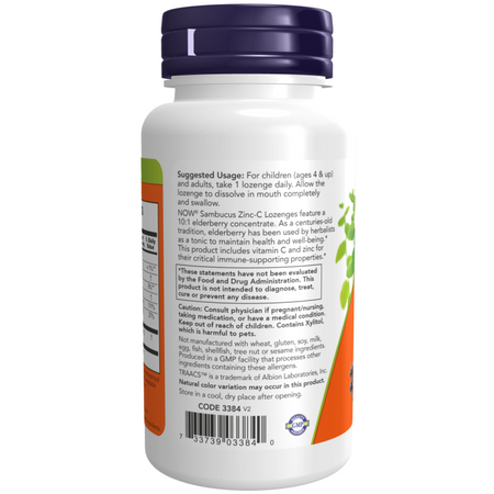 Now Foods Sambucus Zinc-C 60 tablet