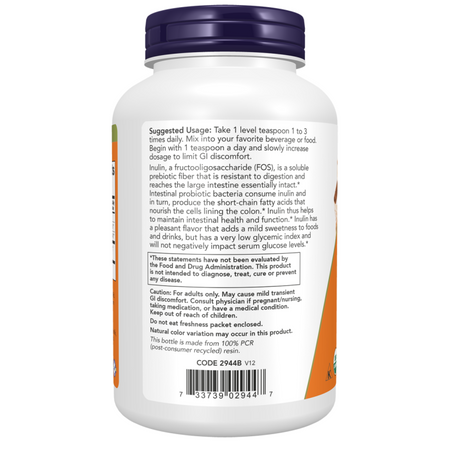 Now Foods Inulin Prebiotic Pure Powder 454 g