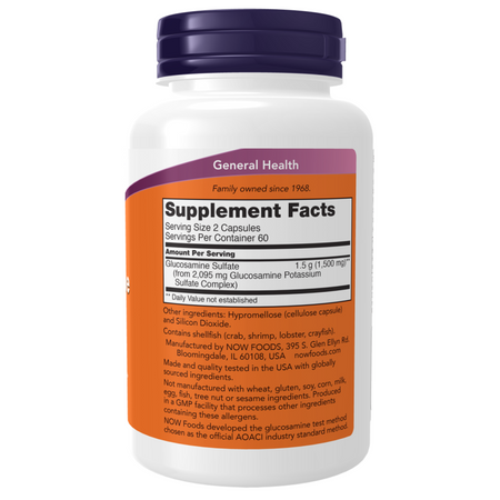Now Foods Glucosamine Sulfate 750 mg 240 kapslí
