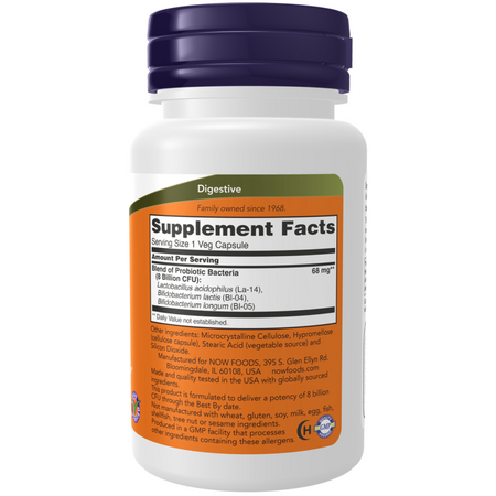 Now Foods Probiotikum 8 Billion Acidophilus, Bifidus 120 kapslí