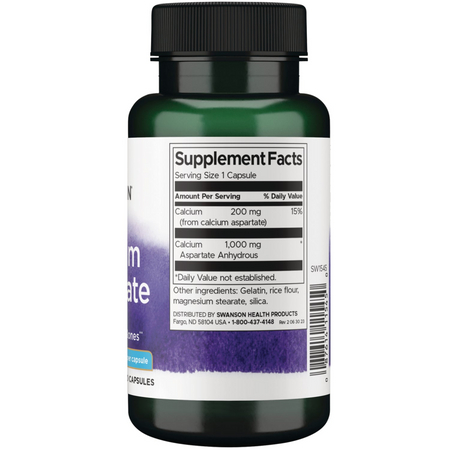 Swanson Aspartát Vápenatý 200 mg 60 kapslí