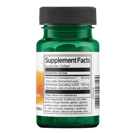 Swanson Vitamín K2 a Nattokinase 30 kapslí