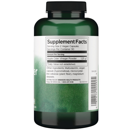 Swanson Jablečný Ocet (Apple Cider Vinegar) 625 mg 180 kapslí