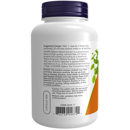 Now Foods Ojibwa Herbal Extract 450 mg 180 kapslí