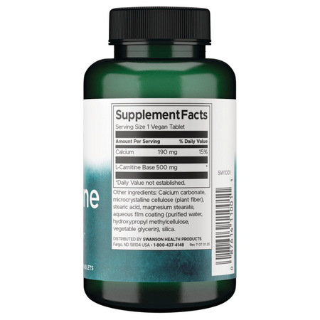 Swanson L-Carnitin 500 mg 100 tablet