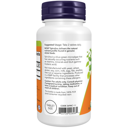 Now Foods Spirulina 500 mg 200 tablet
