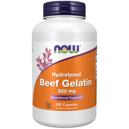 Now Foods Beef Gelatin 550 mg 200 kapslí