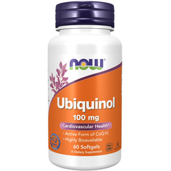 Now Foods Ubiquinol Koenzym Q10 100 mg 60 kapslí