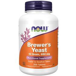 Now Foods Pivovarské Droždí (Brewer's Yeast) 650 mg 200 tablet