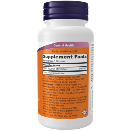 Now Foods Eggshell Membrane 500 mg 60 kapslí