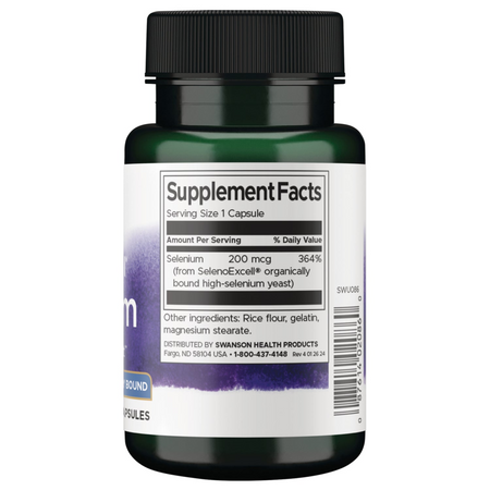 Swanson Selén SelenoExcell 200 mcg 60 kapslí