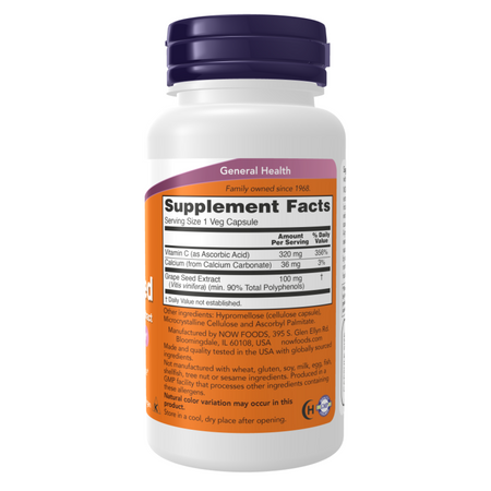 Now Foods Grape Seed 100 mg Extract 100 kapslí