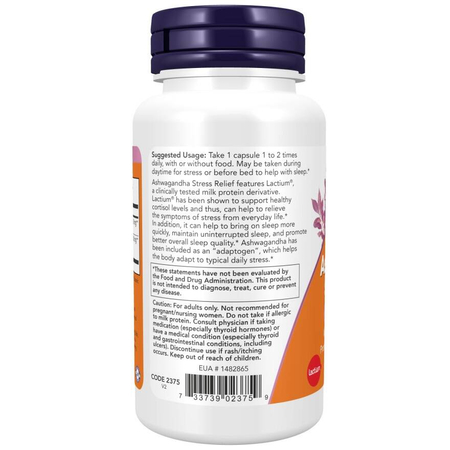 Now Foods Ashwagandha Stress Relief 60 veg kapslí